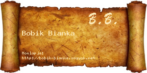 Bobik Bianka névjegykártya