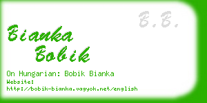 bianka bobik business card